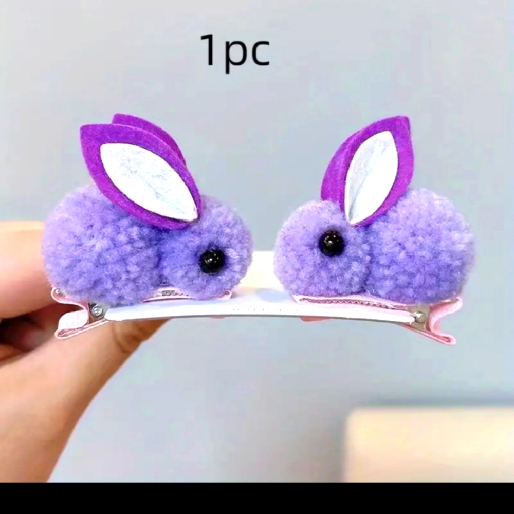 New Purple Hair Clip Bunny